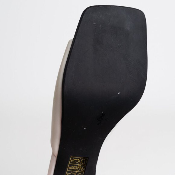 ✨ Jeffrey Campbell Square Toe Sandal Mule Inspired Heels White NEW - Picture 14 of 16